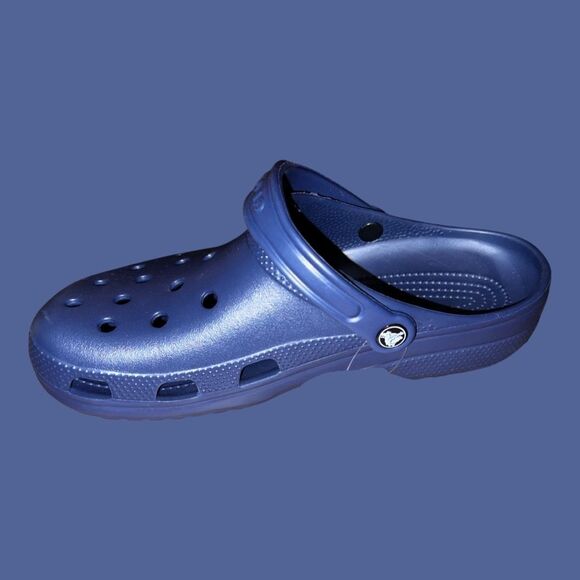 NWOB Unisex Crocs Classic Clog Navy Sandal Size M 10 W 12 - Picture 3 of 6